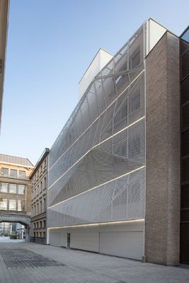 Outdoor Aluminium Curtain Wall Laser Cut Wood Stone Cladding Veneer