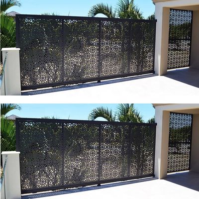 Home Aluminium Folding Gate Sleek Aluminum Exterior Gates Customized